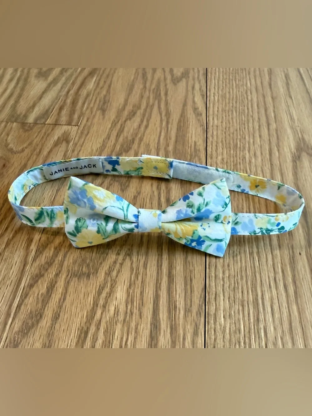 Janie and Jack Yellow, Blue & Green Floral Kids Bow Tie